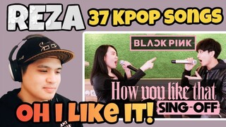 REZA DARMAWANGSA  - SING OFF vs MOCHI ESKRIM - 37 KPOP SONGS MASHUP | REACTION