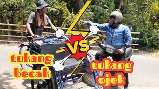 Dagelan kediri - tukang becak vs tukang ojek - kediri lucu