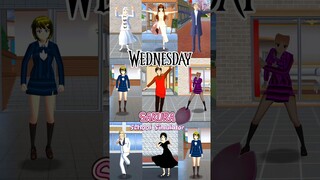 Wednesday Addams versi Sakura school simulator