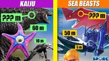 Kaiju and Sea Beasts Size Comparison | SPORE