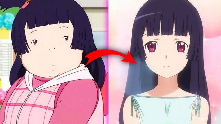 Best Anime Glow up (Girl Edition) | Reika Weight Loss Journey
