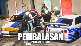 PEMBALASAN ! PERANG BESAR KEI DENGAN KOMPLOTAN PENCURI SKYLINE R34 !!! GTA 5 ROLEPLAY