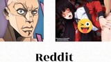 Anime vs Reddit (the rock reaction meme