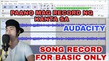 AUDACITY VOCAL SONG RECORD ON THE SPOT 2021