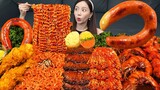 직접 만든 치킨🍗 불닭볶음면 팽이버섯 킬바사 소세지 먹방 Fried Chicken Fire Buldak Ramen Enoki Mushroom Mukbang ASMR Ssoyoung