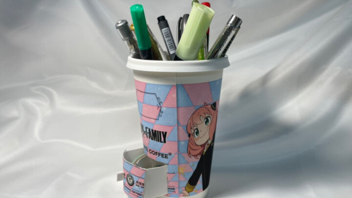 I heard everyone said that the milk tea cup is too tall to be used as a pen holder. How about modify