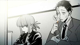 Listen to music together, hold an umbrella together, and give sweets every day. Two people smoking a