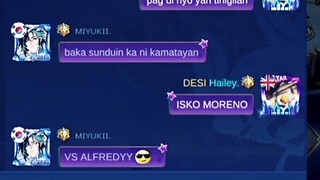 ISKO MORENO VS ALFREDYY LYRICS PRANK (MOBILE LEGENDS) #mlbb