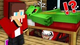 Scary Choo Choo Charles Under The Bed in Minecraft Maizen JJ & Mikey Nico Cash Smirky Cloudy