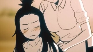Kartun reaksi orang-orang terhadap wanita bertubuh besar dan menakutkan di sebelahnya yang berdandan