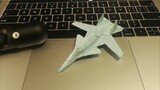 [Origami Tutorial] Hướng dẫn gấp ba tầng Su 47 (bản gốc), một tờ giấy A4 có thể gấp lại mà không cần