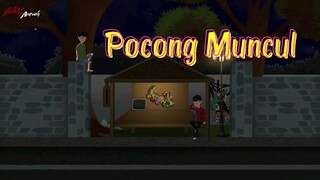 Pocong Muncul ( Animasi Horror ) - Anak Kampung
