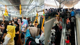 RAME BANGET STASIUN MANGGARAI PAS RUSH HOUR & HUJAN! JAJAN ODEN LAWSON DULU LAH~