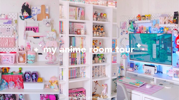 my anime room tour | manga, kpop, gaming, & more