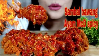 ASMR SAMBAL BAWANG AYAM McD SPICY | ASMR MUKBANG INDONESIA