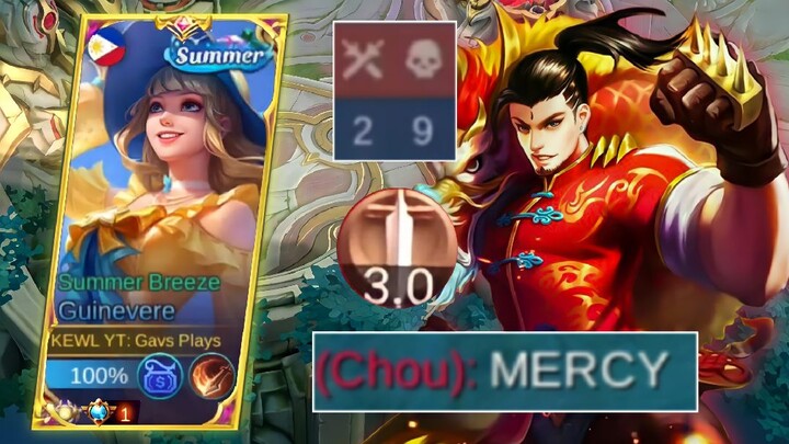 TARGET NOW CHOU, CRY LATER GUINEVERE IS THE NEW META HERO🔥 | MLBB
