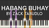 Habang Buhay by Zack Tabudlo synthesia piano tutorial with free sheet music
