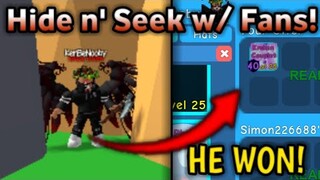 Hide n' Seek with Fans *OP PRIZES* in Bubblegum Simulator! (Roblox)