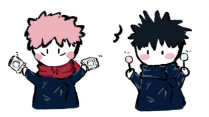 [Jujutsu Kaisen] "Saya punya dua makanan penutup" "Saya punya dua permen lolipop"