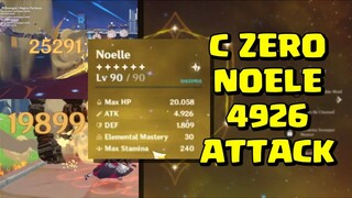 Genshin Impact Noele C0 4926 attack damage test