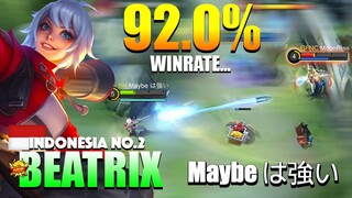 Beatrix Powerful Accuracy with 92.0% WinRate! | Top Global Beatrix Gameplay By Maybe は強い ~ MLBB