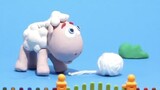 Cute sheep Stop motion cartoon for children - BabyClay