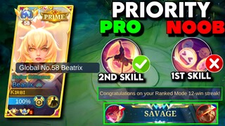 BEATRIX TIPS #1 - THE SECRET OF WINSTREAK USING BEATRIX IN RANK GAME🔥