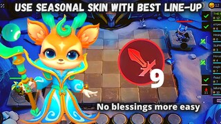 NO BLESSINGS NO PROBLEM MAGIC CHESS SEASONAL SKIN EVA 3RD SKILL TUTORIAL | MAGIC CHESS BEST SYNERGY