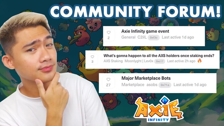 AXIE INFINITY DISCUSSION FORUM (FIRST STEP TO GOVERNANCE) | WE DUET