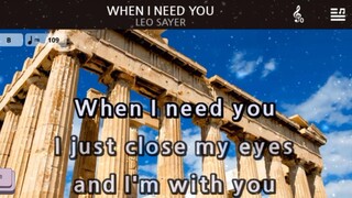 When I Need You - Leo Sayer (KARAOKE)(-1)