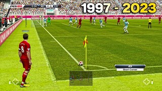 Corner Kicks From PES 1997 to 2023