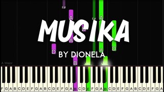 Musika by Dionela synthesia piano tutorial + sheet music & lyrics