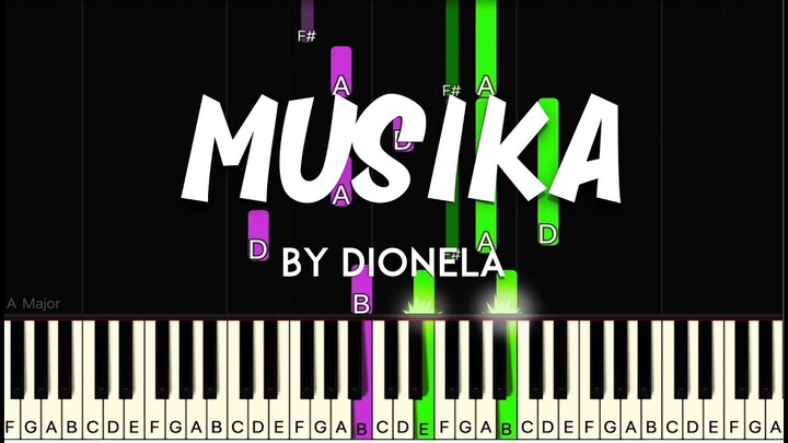 Musika by Dionela synthesia piano tutorial + sheet music & lyrics