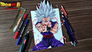 Speed Drawing Gohan Beast in 3D [ Dragon Ball Super: Super Hero ]