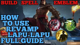 How to use Lapu Lapu revamp guide best build mobile legends
