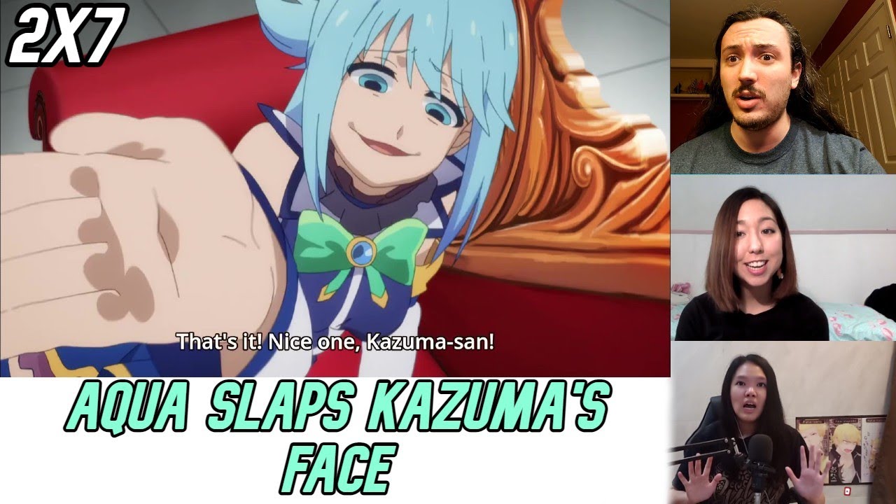 Aqua lewd slaps | Konosuba - Reaction Mashup - BiliBili