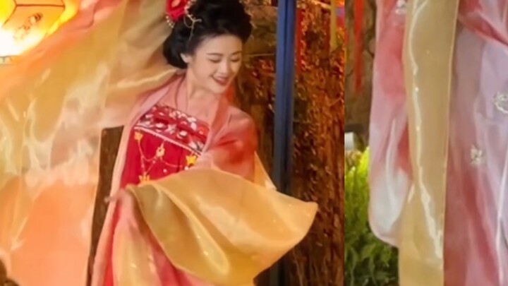 Mặc Hanfu nhảy "Luo Chun Fu" đẹp lãng phí nhưng rất thích! !