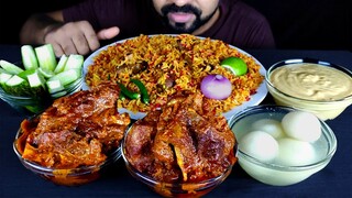 MUTTON MASALA BIRYANI, MUTTON ROGAN JOSH, RASGULLA, SWEET YOGURT, SALAD ASMR MUKBANG| #LiveToEATT