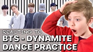 Reacting to BTS Dynamite DANCE PRACTICE for the First Time. (방탄소년단)