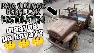 VINTAGE PEDAL TOY CAR RESTORATION! Repair! Repaint! Restore!