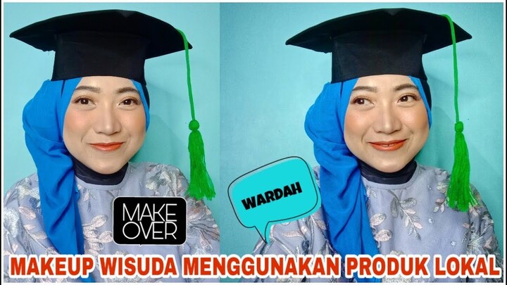 MAKEUP & HIJAB TUTORIAL MUDAH SIMPLE UNTUK WISUDA | BRAND WARDAH & MAKEOVER - WILDAMOI