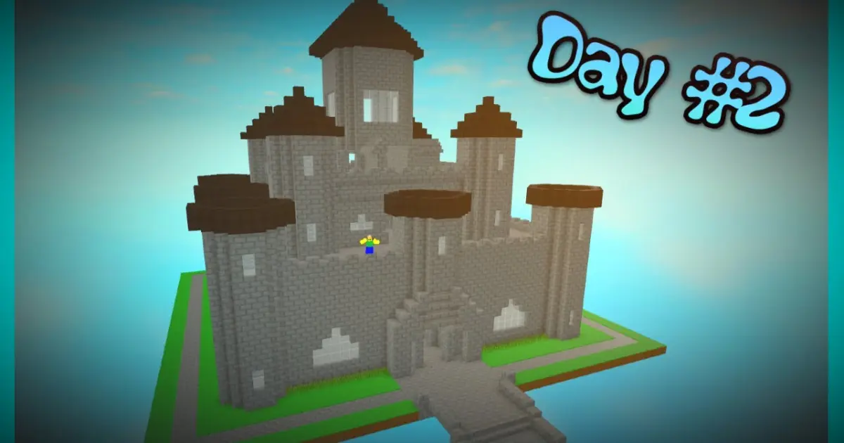 I Spent 48 Hours Building A Castle In Roblox Islands Bilibili