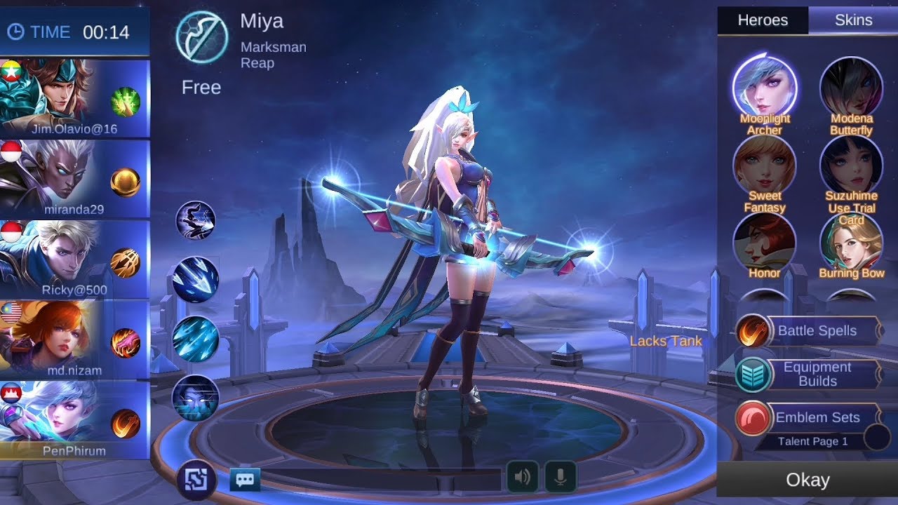 Learn To Play With Skill Hero Miya - Mobile Legends - BiliBili