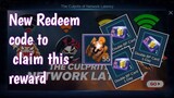 New Redeemable code in mobile legends to get random rewards in mobile legends