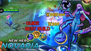 NOVARIA GUIDE AND BEST BUILD MLBB || MOBILE LEGENDS NEW HERO TUTORIAL 2023