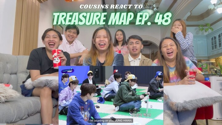 COUSINS REACT TO [TREASURE MAP] EP.48 🔔 트레저 탐구생활 퀴즈쇼 🔔 도전! 골든벨