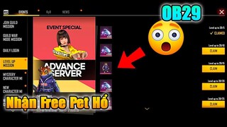 [Free Fire] Hướng dẫn tải bản Test OB29 và cách nhận miễn phí Pet Ninja Hổ