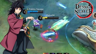 Ling X Giyu Tomioka, Mengerikannya Kekuatan Sang Mantan Hashira Air🌊💦 - Mobile Legends