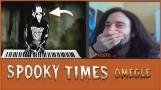 Playing Piano on Omegle but I'm a SPOOKY SKELETON