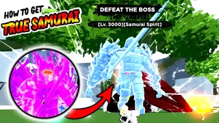 Shindo Life - (Getting) True Samurai *DEFEATING BOSS SAMURAI SPIRIT* + 3 weapon Damage Showcase